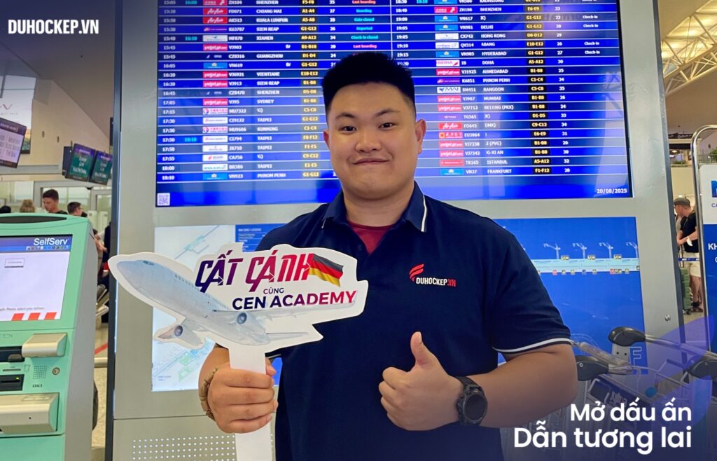 Học viên du học kép Đức Cen Academy xuất cảnh