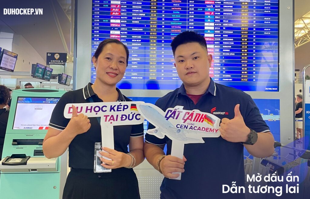 Học viên du học kép Đức Cen Academy xuất cảnh